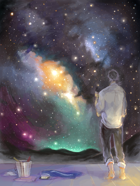 resphonia:  Paint the night sky by 学生 