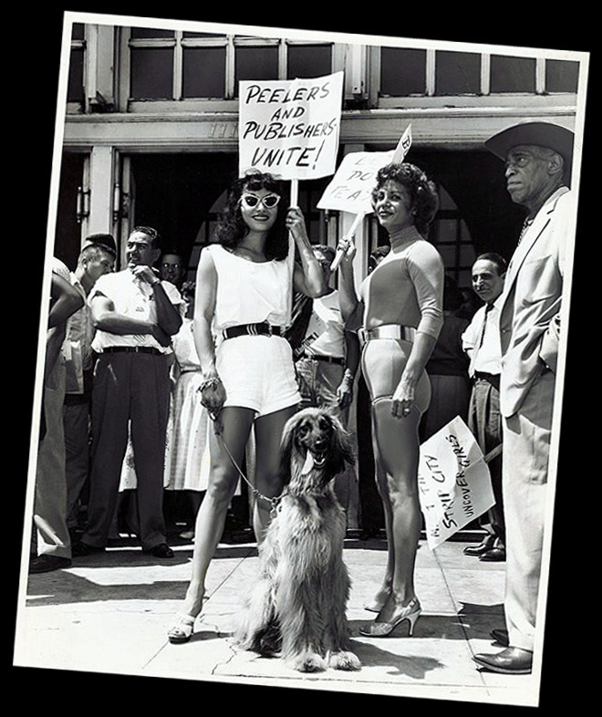 burleskateer:  Novita (wearing sunglasses) marches the picket line with other members