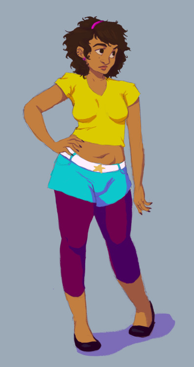 I’m playing with body types/fashion for Rosa. This probably isn’t very 90s. :’DI f