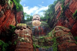 obscuropedia:  Leshan Giant Buddha  The Leshan Giant Buddha was built during the Tang Dynasty (618–907AD). It is carved out of a cliff face that lies at the confluence of the Minjiang, Dadu and Qingyi rivers in the southern part of Sichuan province