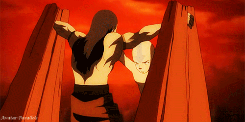 avatar-parallels:  Aang earthbending to take down their enemies before energybending