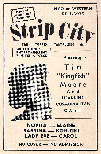 A 50’s-era promotional handbill for the ‘Strip City’ nightclub in Los Angeles..