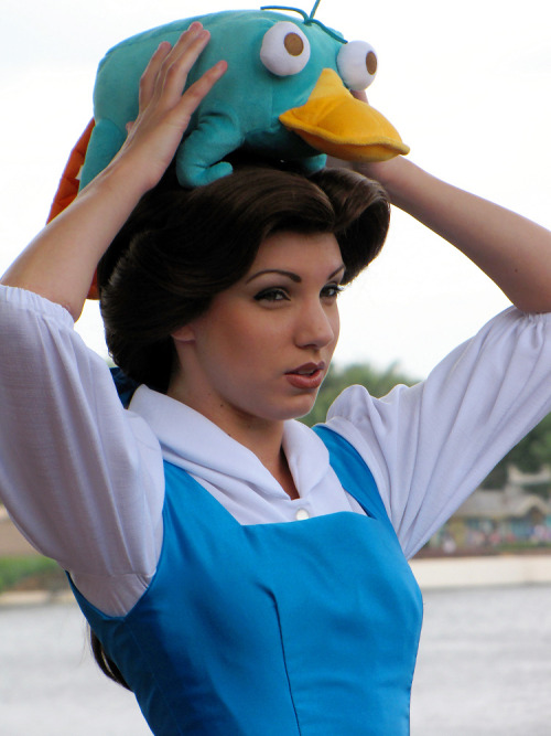 fedorabow:briannacherrygarcia:Belle has Perry the Platypus on her head. Your argument in invalid.THE