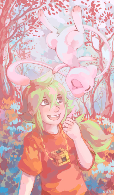 rileykitty:   “Apparently, it appears only to those people who are pure of heart and have a strong desire to see it.” -Gold Pokedex  Just some more colorinngg practticcee~  This was what I was working on most of the time in an LS yesterday.  c: