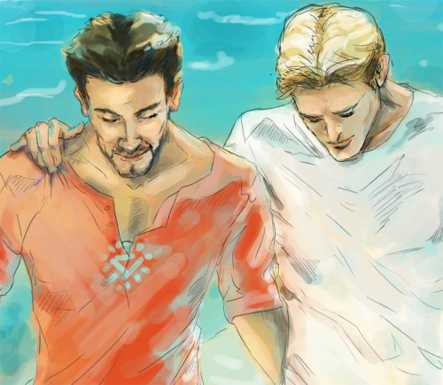 thistlearts:And once more, now a closeup in color. #so pretty#stony#superhusbands#thistlearts