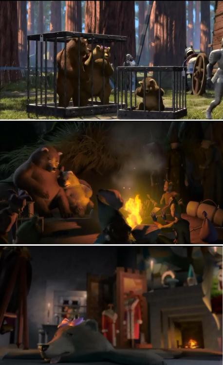 pizzaforpresident:  Have any of you ever noticed the three bears subplot in Shrek?