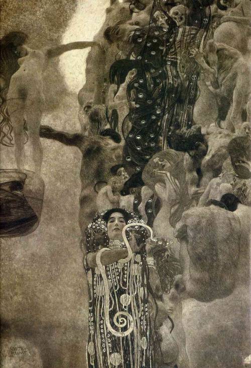 zoetica:  Medicine - Gustav Klimt, 1901 Destroyed in 1945; no known color photos of the entire piece