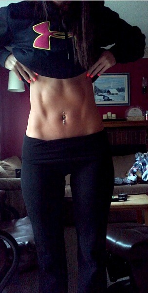 super-skinny-girls:  fitnesscall:  More stomach love. I used to hate my legs, I’m