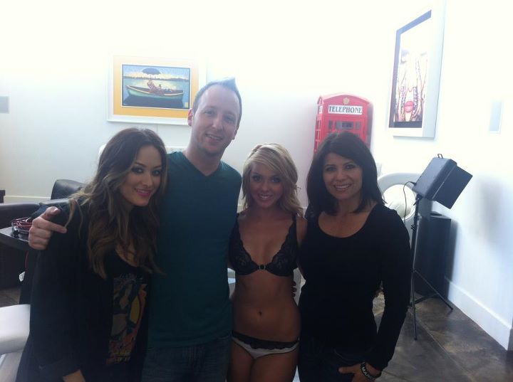 The Team on set for Ashley Zeitler&rsquo;s Playboy shoot.