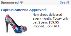 agentnatashabarton:   But… But… Those are Union Jack shoes…   I KEEP GETTING THIS AD ON MY FACEBOOK, TOO.  It’s quite bothersome.