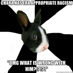 pirateranger:  hollowlaughter:  calleo:  thevressclan:  calleo:  fyeahroleplayingrabbit:  The setting is fantasy, where half breeds are looked down on and discriminated against. Yet no one else’s characters act racist. It pisses me off when people don’t