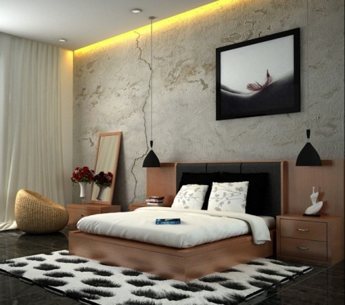 Red white and black bedroom ideas