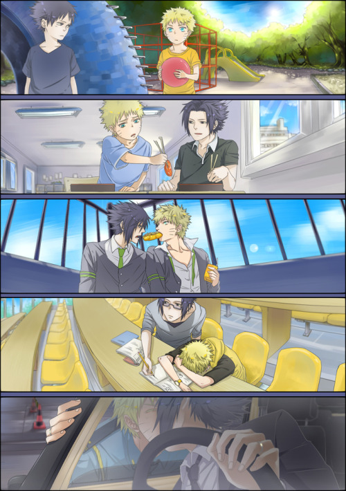 yaoilicious:  Happy SasuNaru day! [07/10] I really love this pic. <3 