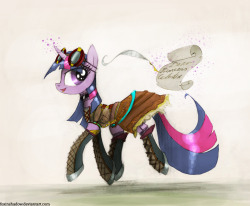 Dear Princess Celestia, today I learned that steampunk is not magic, it&rsquo;s mechanic ^^*Uses magic instead of Spike anyway. Spike never needed again*this message was brought to you by Tara Strong&rsquo;s voice