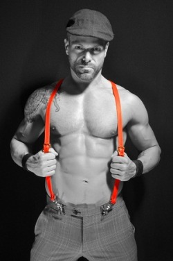 Nipples and suspenders. And a nice bulge