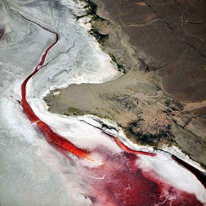 travelingcolors:  Above the California Desert (by Brad Gillette)The salt crust is