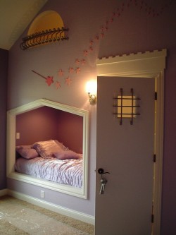  drew-eh:  mittensareforkittens28:  As if the bed nook wasn’t cool enough, that door leads to the closet, which holds a ladder to a reading space, with the “balcony” window above the bed to look out!    