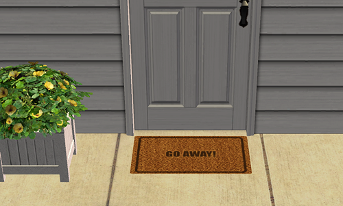 poppet-sims:I made some Simlish doormats for this months theme over at GoS and whilst I was at it, I