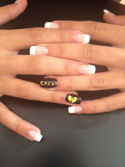 honeyt:  Nails done today! wu tang in the