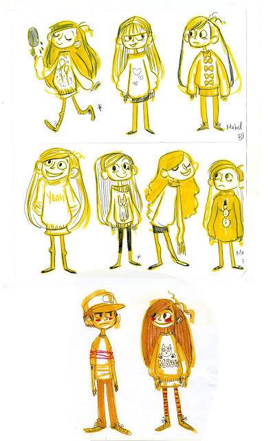 yapoos:winterbound:  Gravity Falls Concept Art  wow look at these cutes 