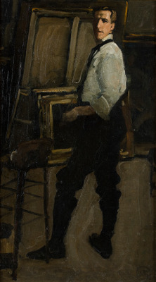 blastedheath:  Hugh Ramsay (Australian, born Scotland, 1877-1906), Self-portrait, [full length in front of easel], 1901-02. National Portrait Gallery, Canberra. 