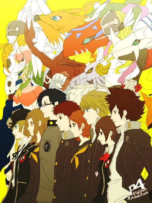 yousaypsycholikeitsabadthing:  persona4×digimon adventure01 