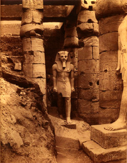 rarething:  Ramses II, Luxor, Egypt, 1880s