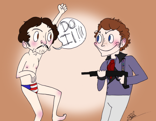 Challz Adams and Philip Hamilton doing crazy things. Protip: Don’t let Challz watch Jackass wh