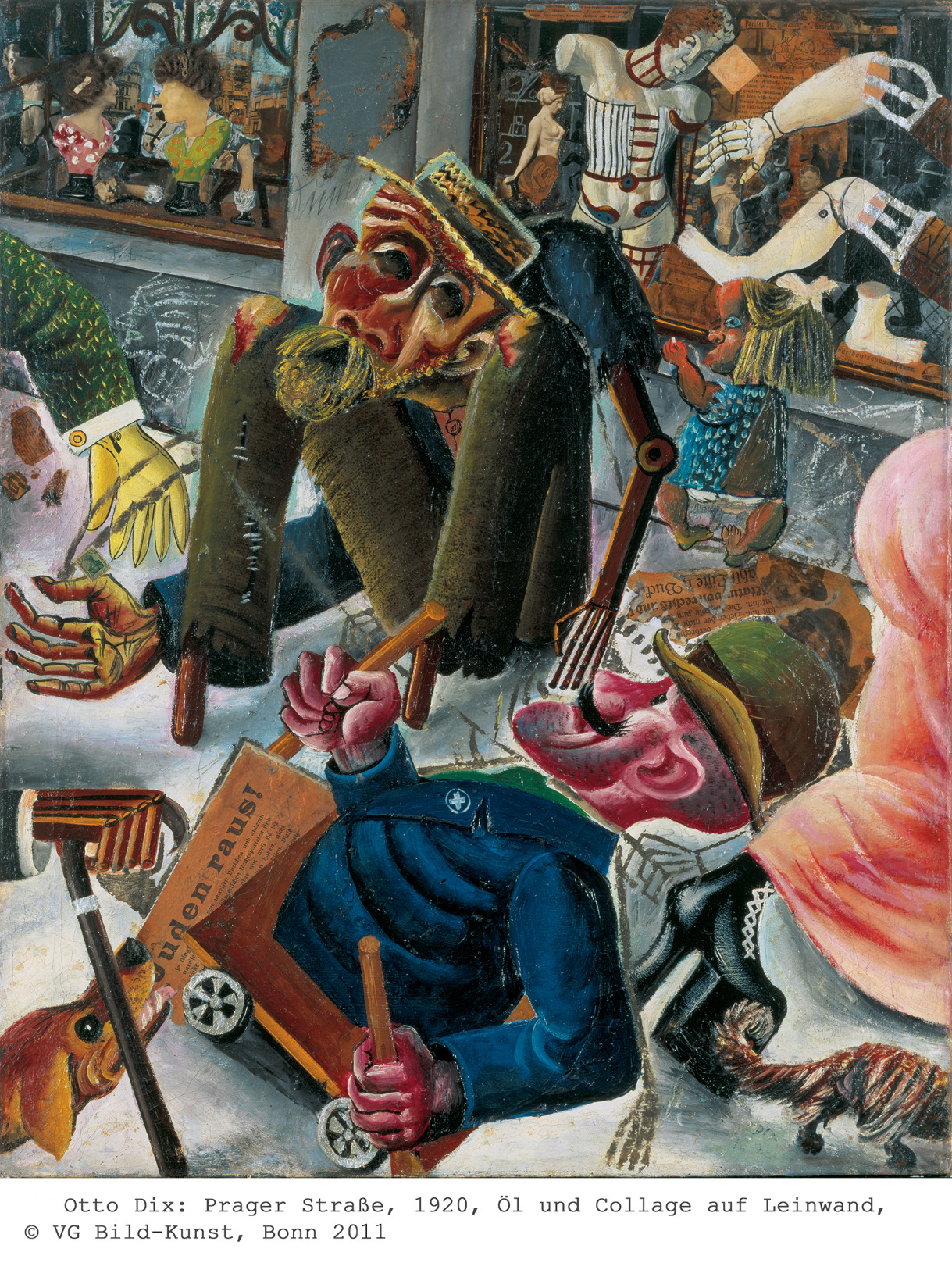 the-seed-of-europe:  Prager Strasse and Die Skatspieler, Otto Dix 1920. “Dix added