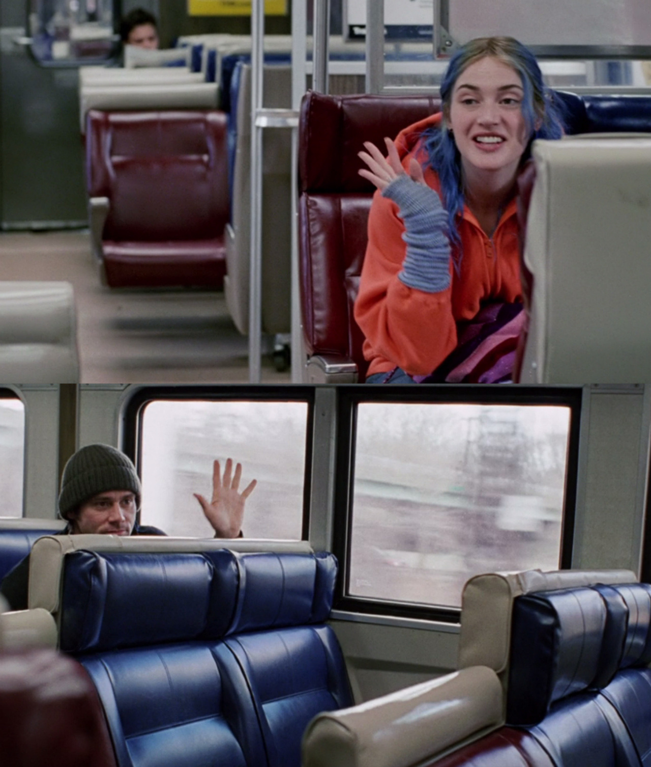  Clementine: Hi! Joel: Excuse me? Clementine: I just said hi. Joel: Oh! Hi, hello. 