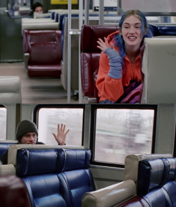  Clementine: Hi! Joel: Excuse me? Clementine: I just said hi. Joel: Oh! Hi, hello.  