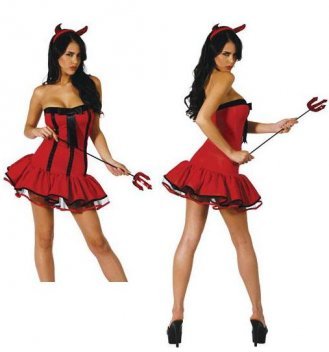 (via Rouge Et Noire Sexy Démon Mini Robe Clubwear [#UDC3831] - Udreamycostumes.com)