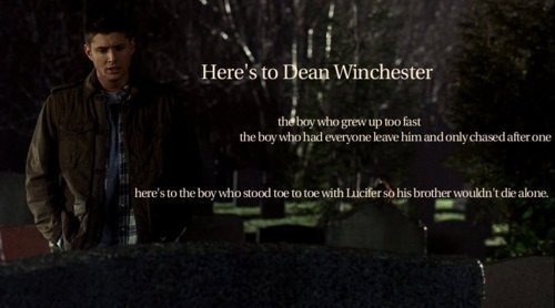 in-love-with-my-bed:  theangelandthehunters:  craycasssssssssssssssss:   nerdytardis:   sosupernaturallyaddicted:   trapped—in—amber:   deanwinchesterisafoodwhore:   Here’s to Supernatural, The show that Makes us laugh, The show that makes us cry,