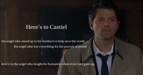 in-love-with-my-bed:  theangelandthehunters:  craycasssssssssssssssss:   nerdytardis:   sosupernaturallyaddicted:   trapped—in—amber:   deanwinchesterisafoodwhore:   Here’s to Supernatural, The show that Makes us laugh, The show that makes us cry,