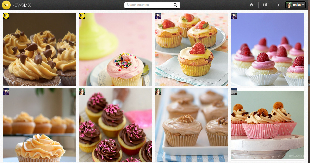 Here is an example of what you can do with NewsMix!
foodmixer:
“ The most fantastic cupcakes: yummy!
”