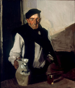 blastedheath:  Joaquín Sorolla y Bastida (Spanish, 1863-1923), Bebedor vasco (Juan Ángel), 1910. Oil on canvas. Museo de Málaga. 