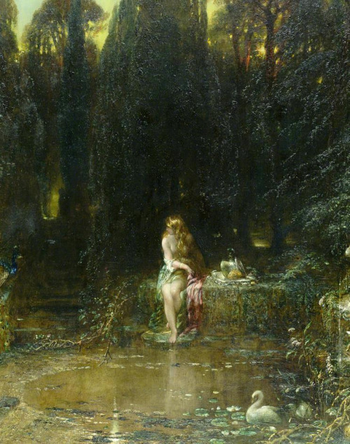 tinuviele: Alfred Joseph Woolmer - Susannah at a Stream