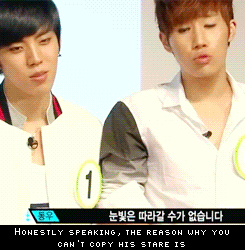 why can’t anyone copy myungsoo’s stare/expressions?