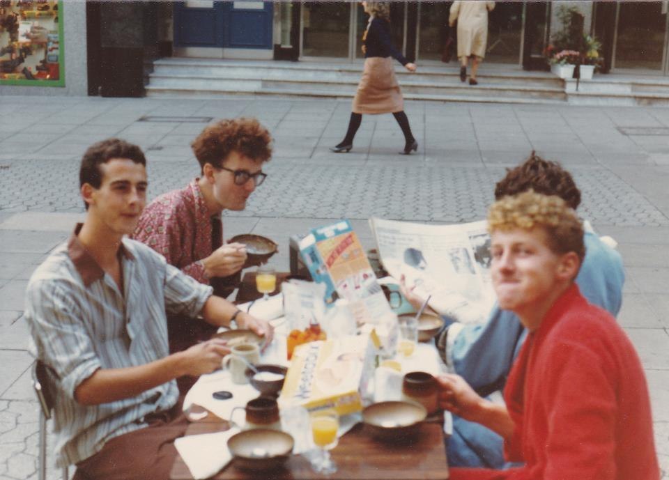 Pulp, August 1982Steve Genn, Nick Taylor, Greg Thomson and Jarvis Cocker
