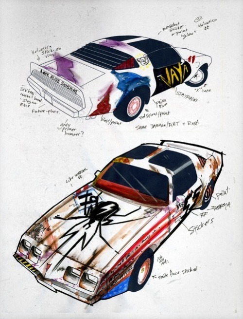 mistresscurvy:whatacatchdestroya:Gerard Way’s original concept art for Danger Days: The True Lives o