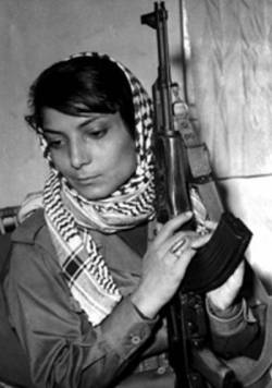 fyeah-history:  Leila Khaled (born April 9, 1944) is a member of the Popular Front for the Liberation of Palestine (PFLP). She is currently a member of the Palestinian National Council. She has been called the “poster girl of Palestinian militancy.”