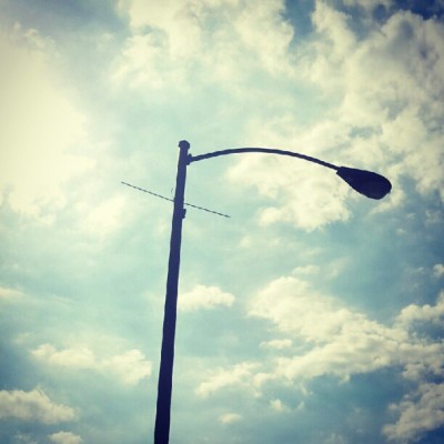 light pole with wing bones? (Taken with Instagram)