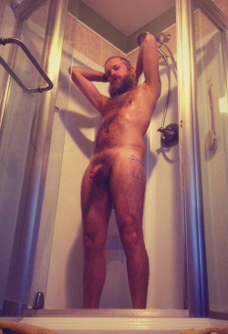 hairysucker:  Shower time. 