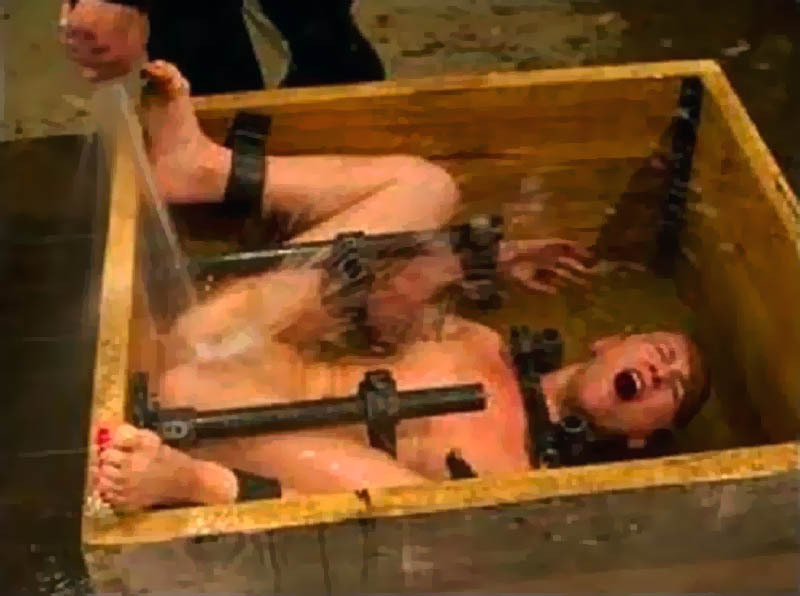 Gay male extreme bondage sex