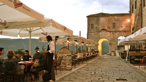 | ♕ |  Observation terrace cafe - Motovun Castle, Croatia  | by © flitshans