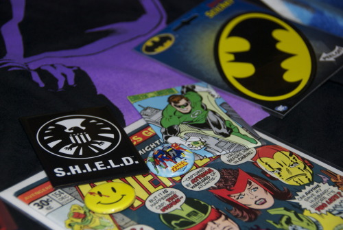 bloodandgutsinhighschool:  I’ve been talking about it for long enough now, but here at long last is the comic book giveaway I’ve been planning over on my side comic blog, comicbookaddictpenguin.  Contents: Catwoman T-shirt (size large) Green Lantern