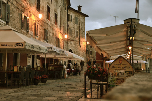 ysvoice:| ♕ |  Gateway cafe at dusk - Motovun, Croatia  | by © flitshansUNESCO World Heritage Site  