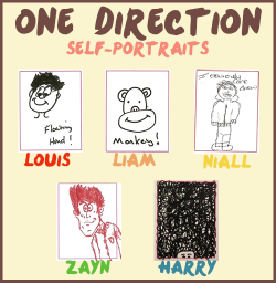 one direction drawing pictures of themselves (for frida magazine, sweden) (x)