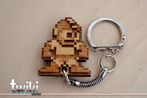 Porn photo ianbrooks:  Pixelated Wooden Keyrings by