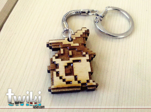 ianbrooks:  Pixelated Wooden Keyrings by porn pictures